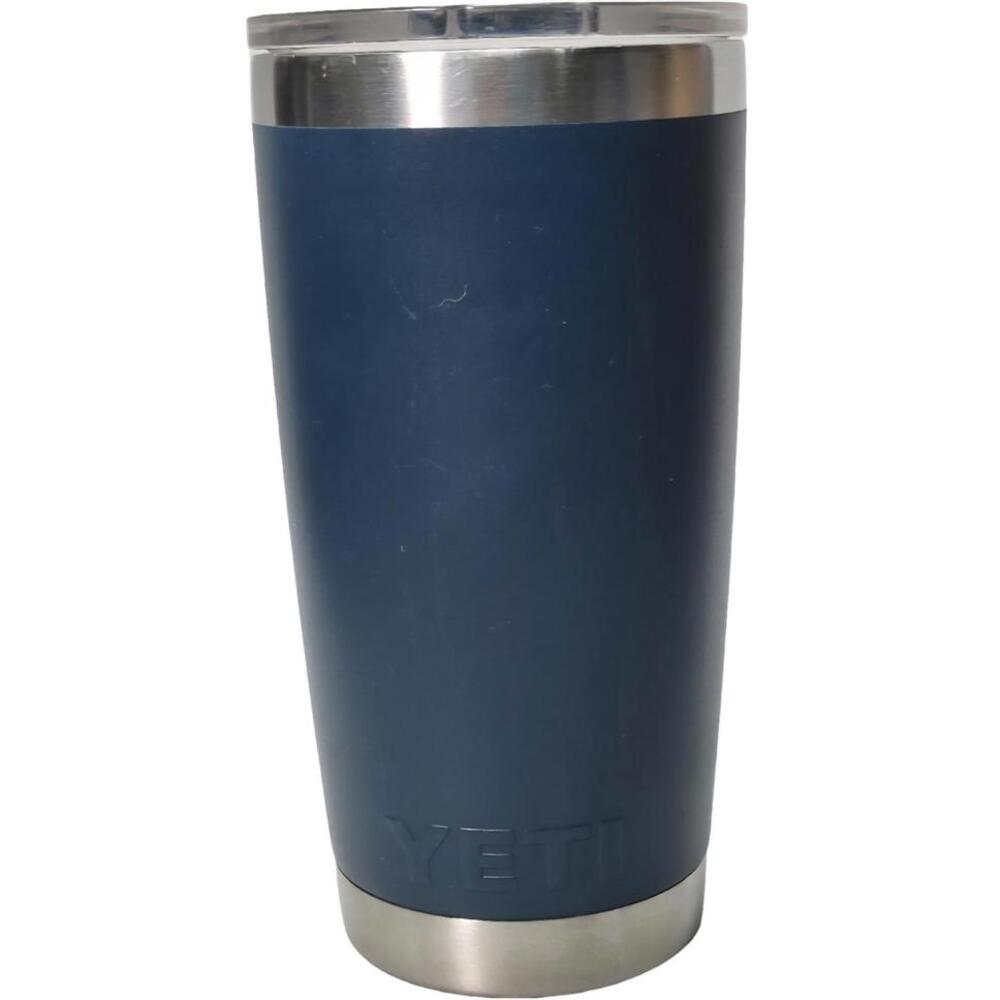 YETI Rambler 20oz Navy Stainless Steel Tumbler with Lid Logo Durable Cup